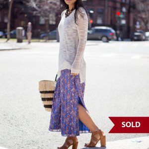 Banana Republic Dress, Size M, Royal Blue Paisley